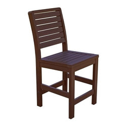 Highwood USA - Weatherly Counter-Height Side Chair, Weathered Acorn - Outdoor Bar Stools And Counter Stools