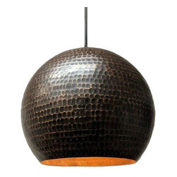 SoLuna Copper - Copper Globe Pendant Light in Rio Grande, Medium - Pendant Lighting