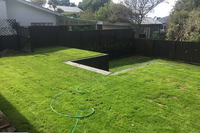 Retaining wall and fence