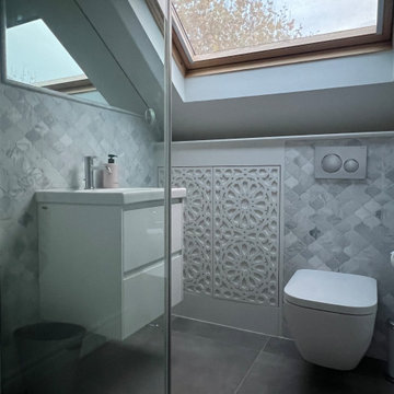 Luxurious marble loft shower room