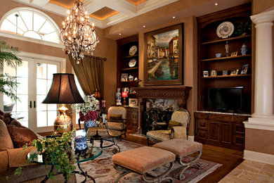 Photo of a traditional family room in Wilmington.