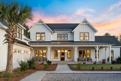 Inspiration for a transitional exterior home remodel