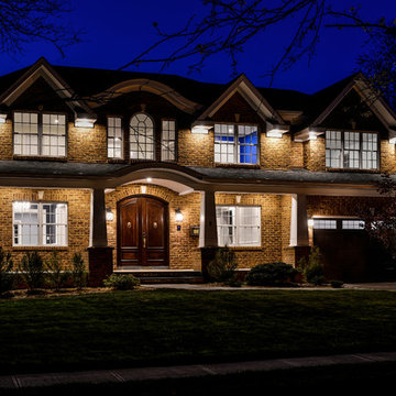 Transitional brick house