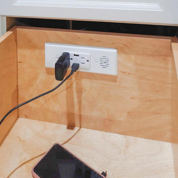Contemporary Home Office Cabinet with Built-In Power