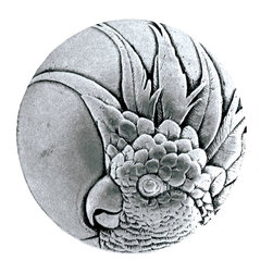 Inviting Home Inc. - Small Cockatoo Knobs, Right, Brilliant Pewter - Cabinet And Drawer Knobs