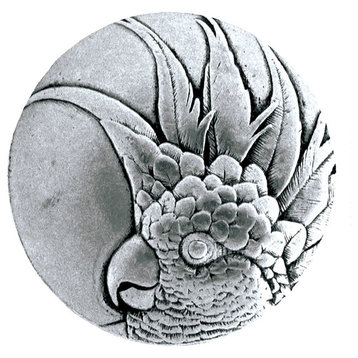 Small Cockatoo Knobs, Right, Brilliant Pewter