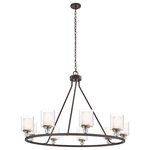 Minka Lavery - Studio 5 Chandelier, Painted Bronze and Natural Brush - Stylish and bold. Make an illuminating statement with this fixture. An ideal lighting fixture for your home.
