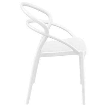 Compamia Pia Set of 2 Dining Chair, White
