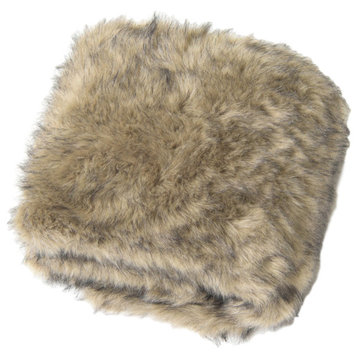 Luxe Faux Fur Throw Blanket, Tawny, 52"x84"