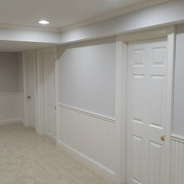 far door will become 1/2 bath, middle door is furnace room, closest door to be a