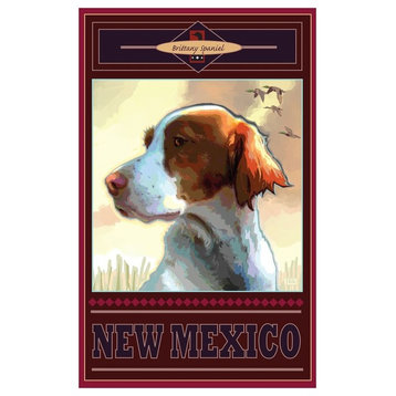 Joanne Kollman New Mexico Brittany Dog Art Print, 12"x18"