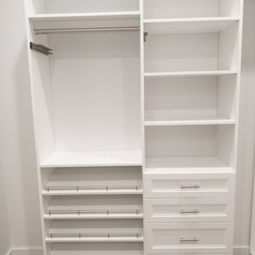 Master Bedroom Closet with a make up station, in Sugar Loaf, NY