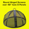 Master Flame 54" Diameter Fire Pit Screen, Hinged Round, Hybrid