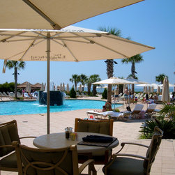 Customer Photo: Logo Market Umbrellas on Kiawah Island, SC - Outdoor Umbrellas