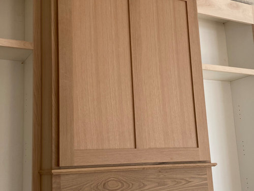 oak range hood cover