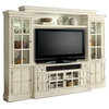 White Entertainment Center TV Stand Wall Unit Charlotte by Parker House, 62"