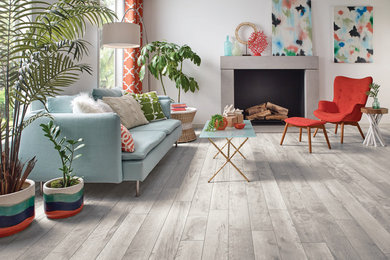 Inspiration for a shabby-chic style living room remodel in Boston