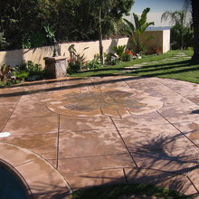 stamped concrete, pavers
