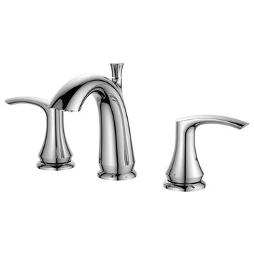 Ucore Two Handle  6"-10" Widespread Bathroom Faucet, Chrome