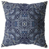 Tree of Life Suede Blown and Closed Pillow Indigo