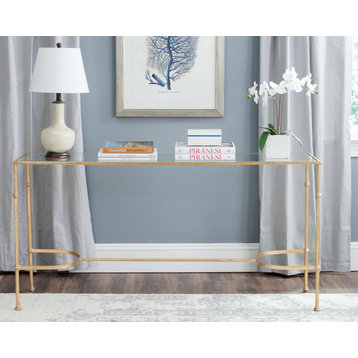 Cici Console Gold/ Tempered Glass Top