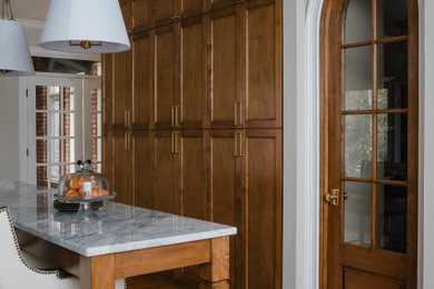 Example of a transitional kitchen design in Raleigh
