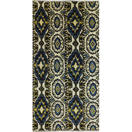6x12 Modern Ikat Hand Knotted Oriental Rug, P6092