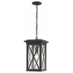 Z-Lite - Z-Lite 583CHB-BK Brookside - 1 Light Outdoor Chain Mount Pendant - The Brookside Outdoor Collection will be an attracBrookside 1 Light Ou Black Clear Seedy Gl *UL: Suitable for wet locations Energy Star Qualified: n/a ADA Certified: n/a  *Number of Lights: Lamp: 1-*Wattage:100w Medium Base bulb(s) *Bulb Included:No *Bulb Type:Medium Base *Finish Type:Black