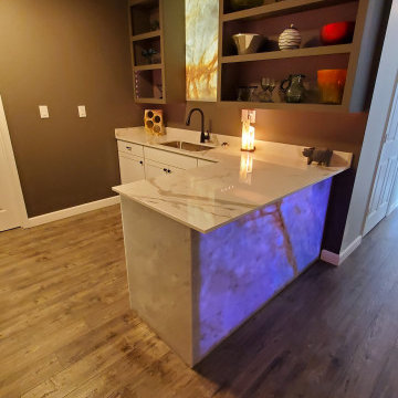 Backlit Onyx Kitchen Island