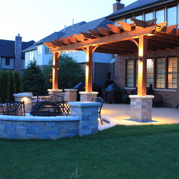 Pergola and Patio in Cobblestone