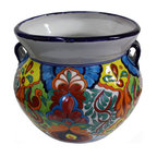 Medium Size Rainbow Talavera Ceramic Pot