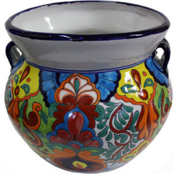 Medium Size Rainbow Talavera Ceramic Pot