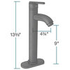 R5-5012 Frosted Glass Vessel Sink, R9-7001 Faucet, Antique Bronze