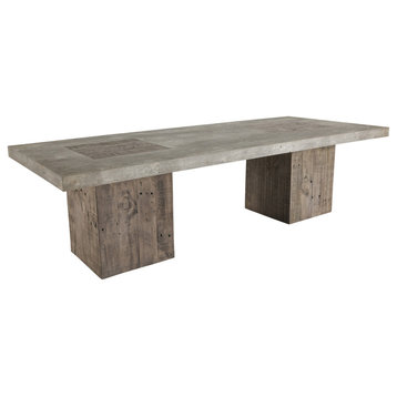 Wood and Cement Coffee Table