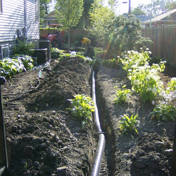 Installing drain tile for the RainXchange rainwater harvesting system