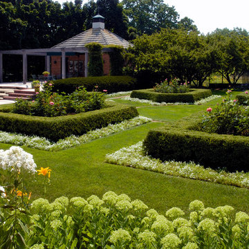 A Modern Farm House - Formal Rose Garden and Pool House