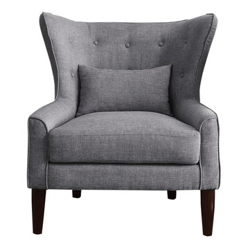 Millett Wingback Chair, Gray