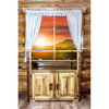 Montana Woodworks Glacier Country Wood Media Center in Brown Lacquered