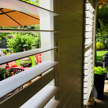 "Outdoor Patio Living" Plantation Shutter applications