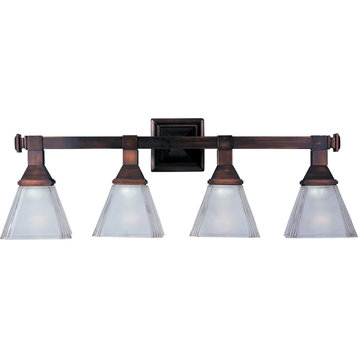 Brentwood 4-Light Bath Vanity Sconce, Oil Rubbed Bronze, Frosted
