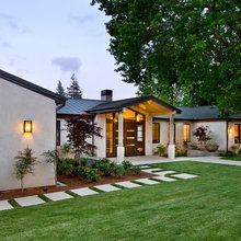 Stucco, exterior doors, and roof