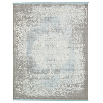Unique Loom Light Blue Olwen New Classical 8' 0 x 10' 0 Area Rug