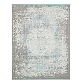 Unique Loom Light Blue Olwen New Classical 8' 0 x 10' 0 Area Rug