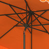 Safavieh Outdoor Elegant Valance 9ft Auto Tilt Umbrella Orange