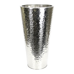 Hammered Stainless Steel Cone Planter - Products