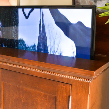 Automated TV Lift Cabinet in Solid Cherry (The Richmond)