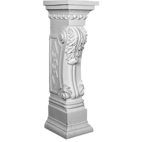 9 7/8"Wx11 1/8"Dx34 5/8"H Scroll Leaf Surround
