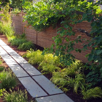 Japanese-style backyard garden