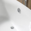 OVE Decors Leni 66 in. Acrylic Flatbottom Freestanding Bathtub in White
