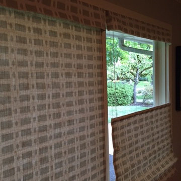 Top down/bottom up fabric Roman Shades